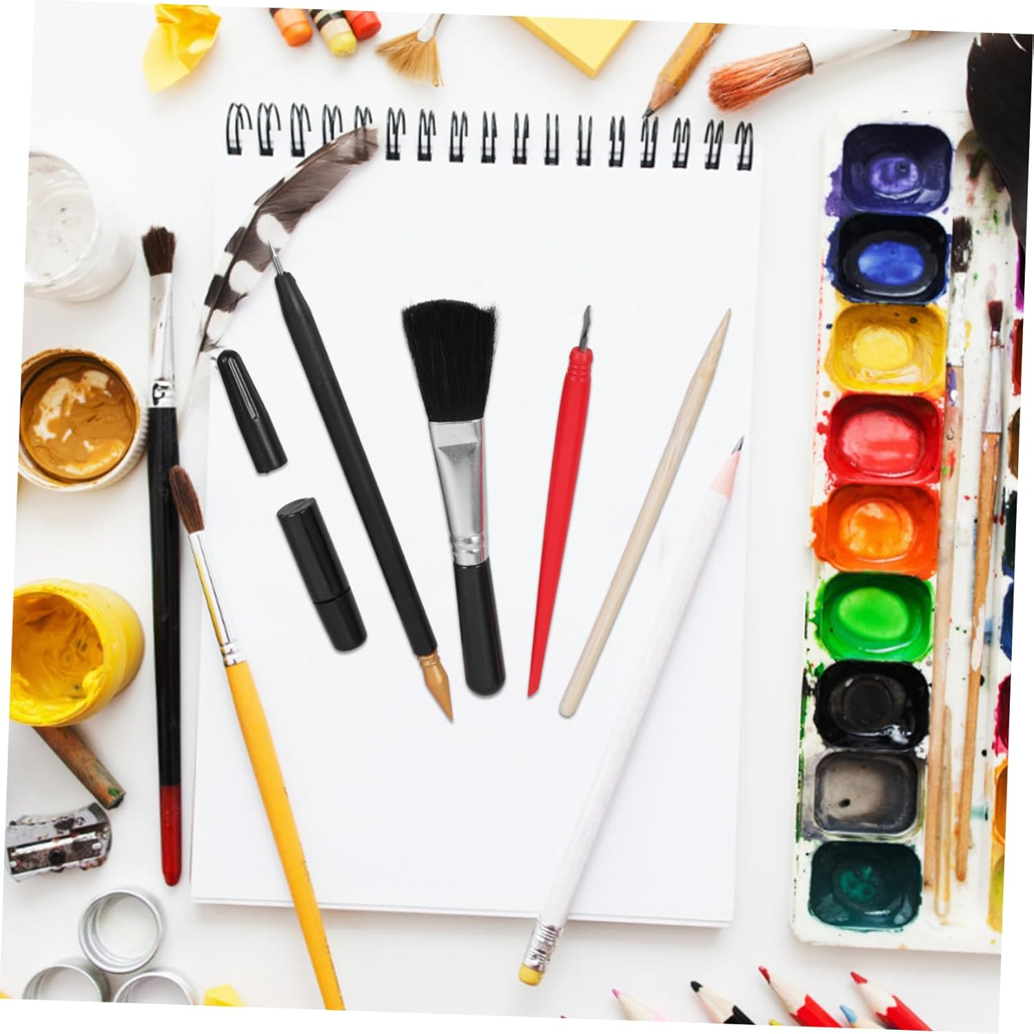 TEHAUX 1 Set Scratch Painting Tools Scratching Art Tool Scratch off Tool Picture Scratching Pen Scratch Painting Art Tool Scratch Paper Art Pens Scratch Board Scratching Pens Abs image number 2