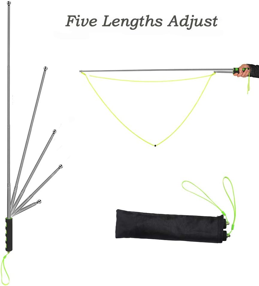 E-Know Bubble Wand,Stainless Steel Giant Bubble Wand Outdoor Toy for Kids Telescopic Design, Bubble Toys for Party, Works Best Bubbleventi Bubble Mix image number 2