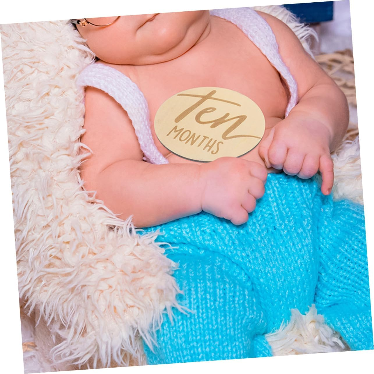 12Pcs Wooden Growth Month Card Monthly Milestone for Boy Milestone Signs Discs for and Toys Months Scenario image number 6