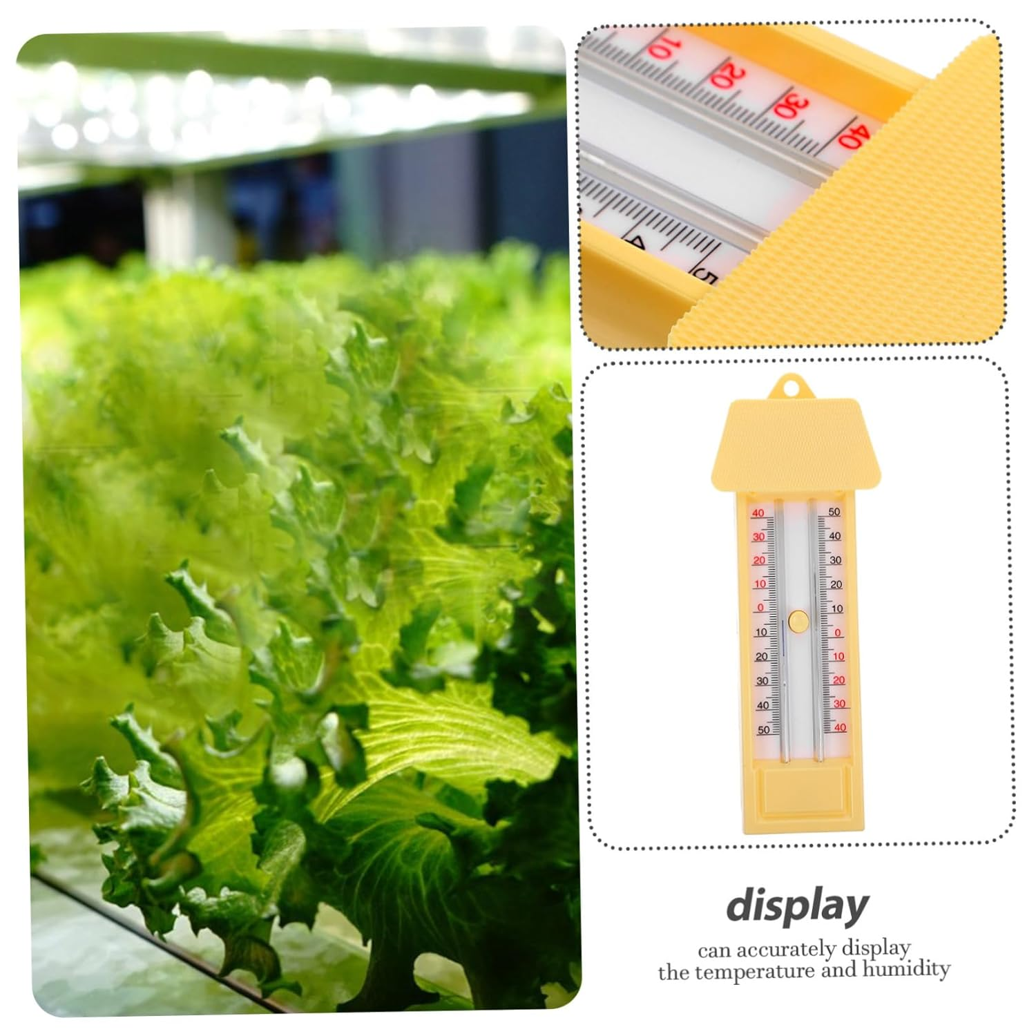 KICHOUSE Outdoor Indoor Temperature Gauge Max/Min Thermometer Celsius and Fahrenheit Garden Humidity Meter Sturdy and Accurate Thermometer for Greenhouse image number 2