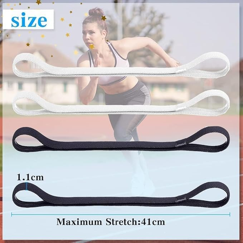 6 Pcs Football Sports Non-Slip Silicone Grip Thin Headband, Mini Sweat Headband,Elastic Sports Headbands,Thick Non-Slip Elastic Sport Headbands,Soccer Sport Athletic Hair Accessories image number 4