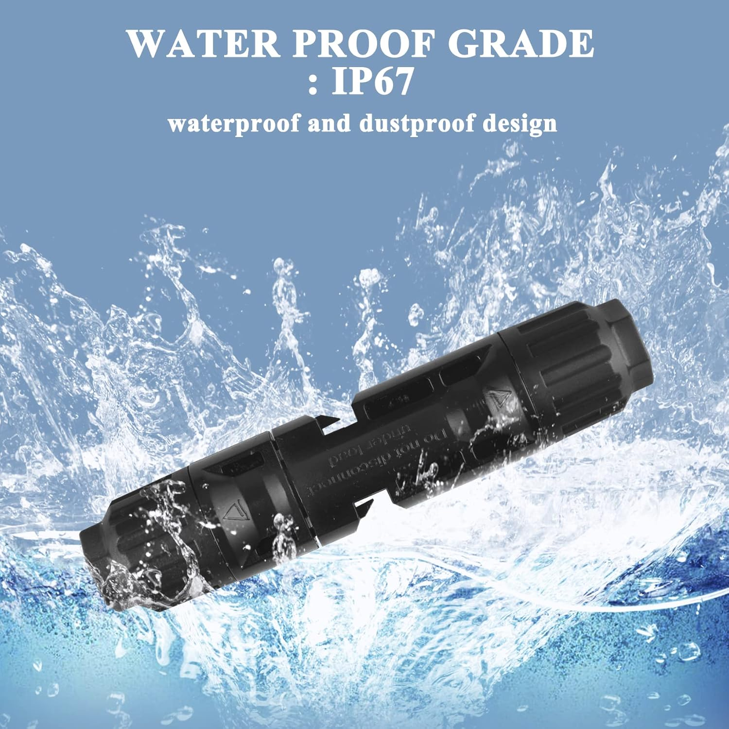 E-TING 42PCS Solar Panel Connector IP67 Waterproof Solar Connectors 1000V 30A Male/Female Plug with 2PCS Wrench Spanners (10 Pairs) image number 1