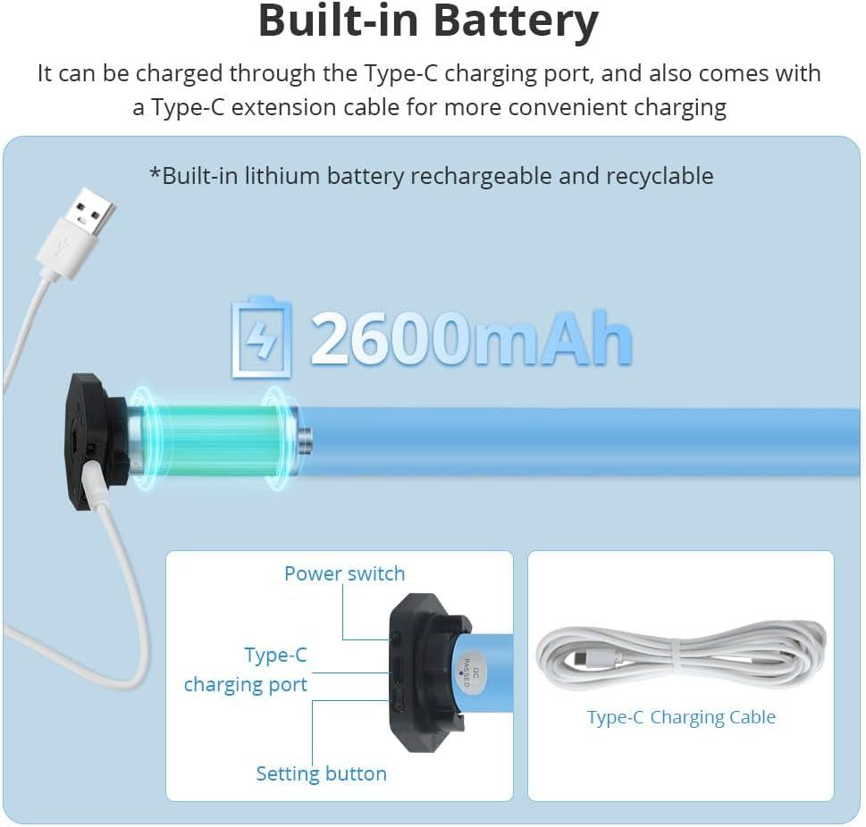 Zigbee-Smart-Roller-Shade-Motor, Rechargeable Automatic Curtain Opener for 37Mm/38Mm Tube Blinds, Works with Tuya App, Alexa & Google Home Voice & & Remote Control (Motor with 6-Channel Remote) image number 4