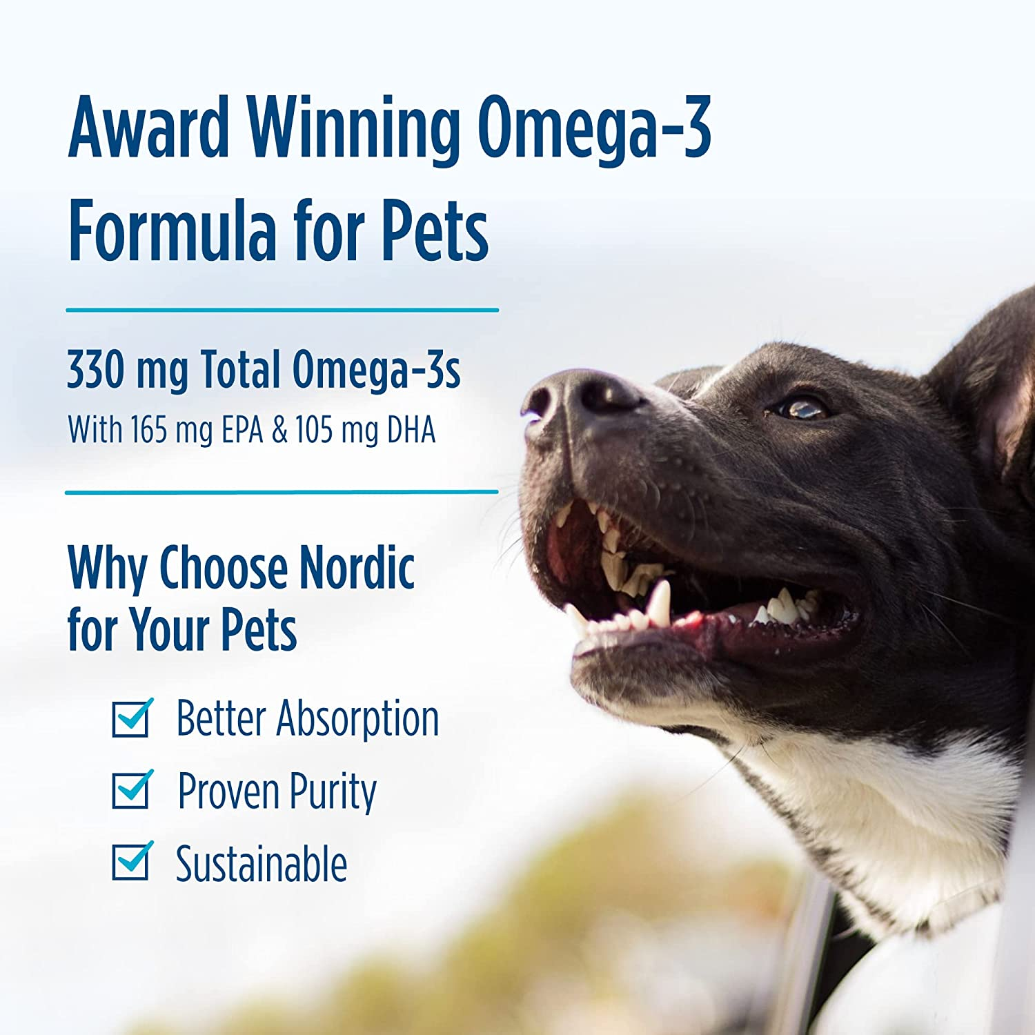 Nordic Naturals Omega-3 Pet, Unflavored - 90 Soft Gels - 330 Mg Omega-3 per Soft Gel - Fish Oil for Dogs with EPA & DHA - Promotes Heart, Skin, Coat, & Immune Health