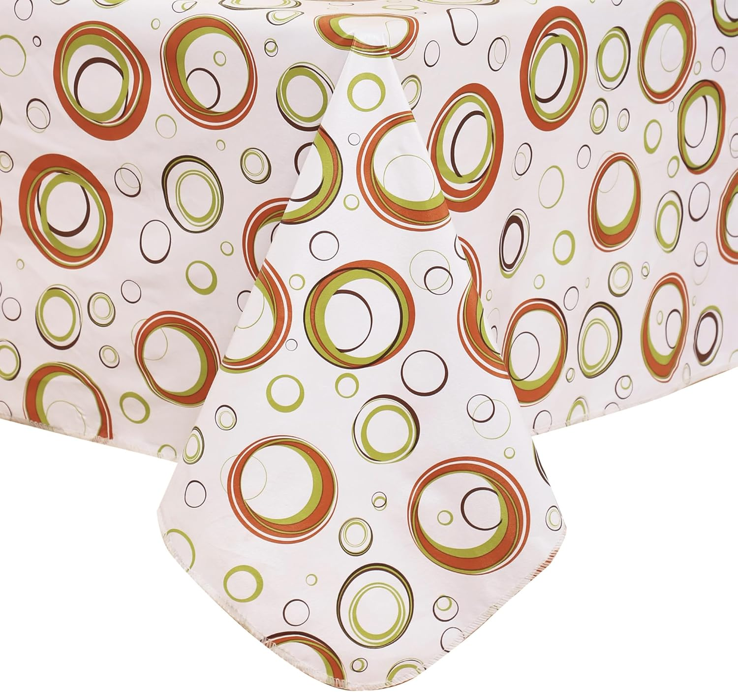 Heavy Duty Vinyl Tablecloth with Flannel Backing Waterproof Oil-Proof PVC Table Cloth Stain-Resistant Wipeable Rectangle or Square Table Cover for Indoor and Outdoor (Flowers, 60X102 Inch)