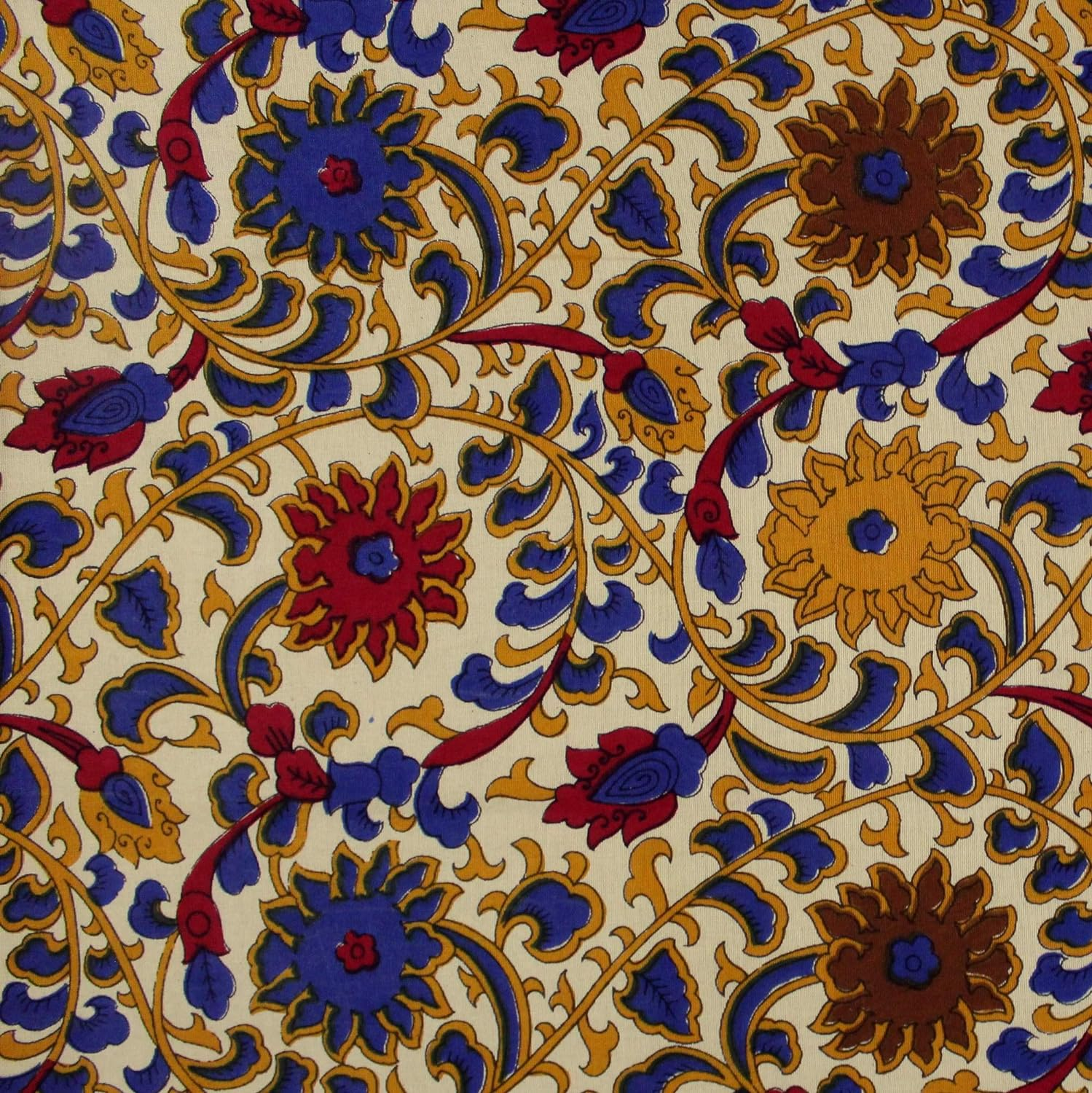 Indian Bedspread ? Cotton Sunflower Print image number 1