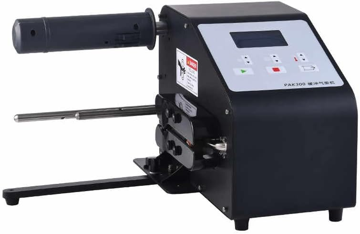 Automatic Cushion Machine, Bubble Film Inflator Cushion Air Pillow Machine, 14 M/Min Professional Bag Air Pillow Inflator, Suitable for Wine/Fruit/Canned Food, Black image number 6