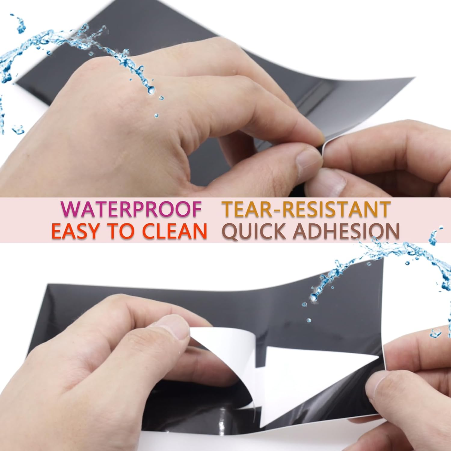 Joyangy 8 X 2 Inch Black Arrow Sign Stickers, 12 Pack Waterproof PVC Removable Self Adhesive Floor Decals, Wall Marking Arrow Signs for Road Instructions image number 1