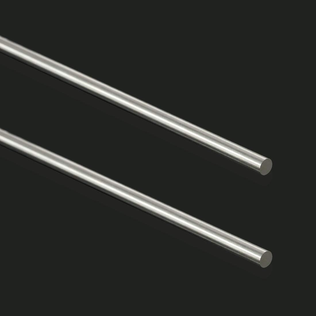 Swpeet 2Pcs 1/4 Inch Stainless Steel Solid round Rod Lathe Bar Stock Kit, Diameter 5Mm Length 356Mm, Perfect for Various Shaft, Miniature Axle, Model Plane, Model Ship, Model Cars (6.35Mm&times;356Mm) image number 4
