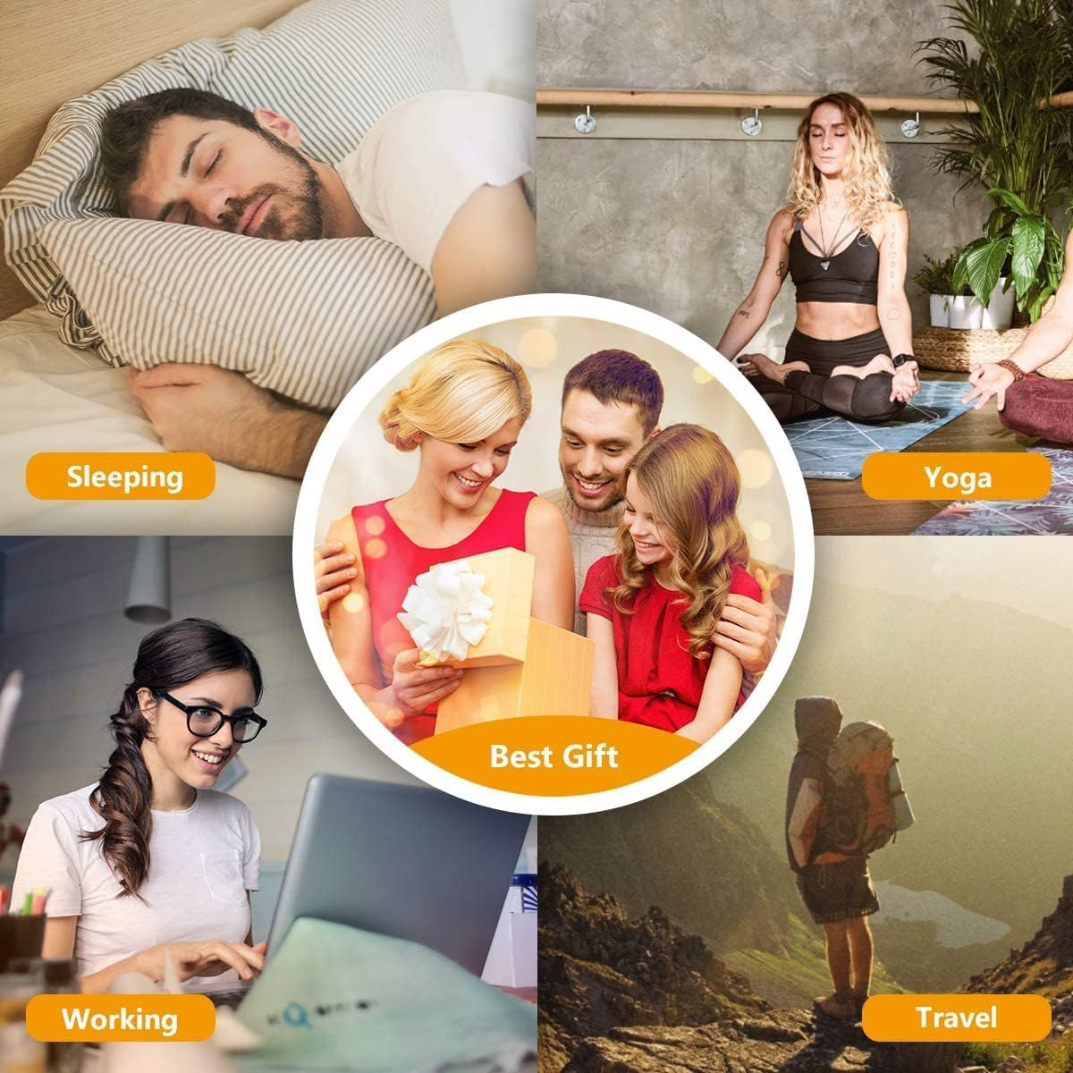 Easysleep Sound White Noise Machine with 25 Soothing Sounds and Night Lights Sound Machines with Memory Function 32 Levels of Volume and 5 Sleep Timer Powered by AC or USB for Sleeping Relaxation - Black image number 5