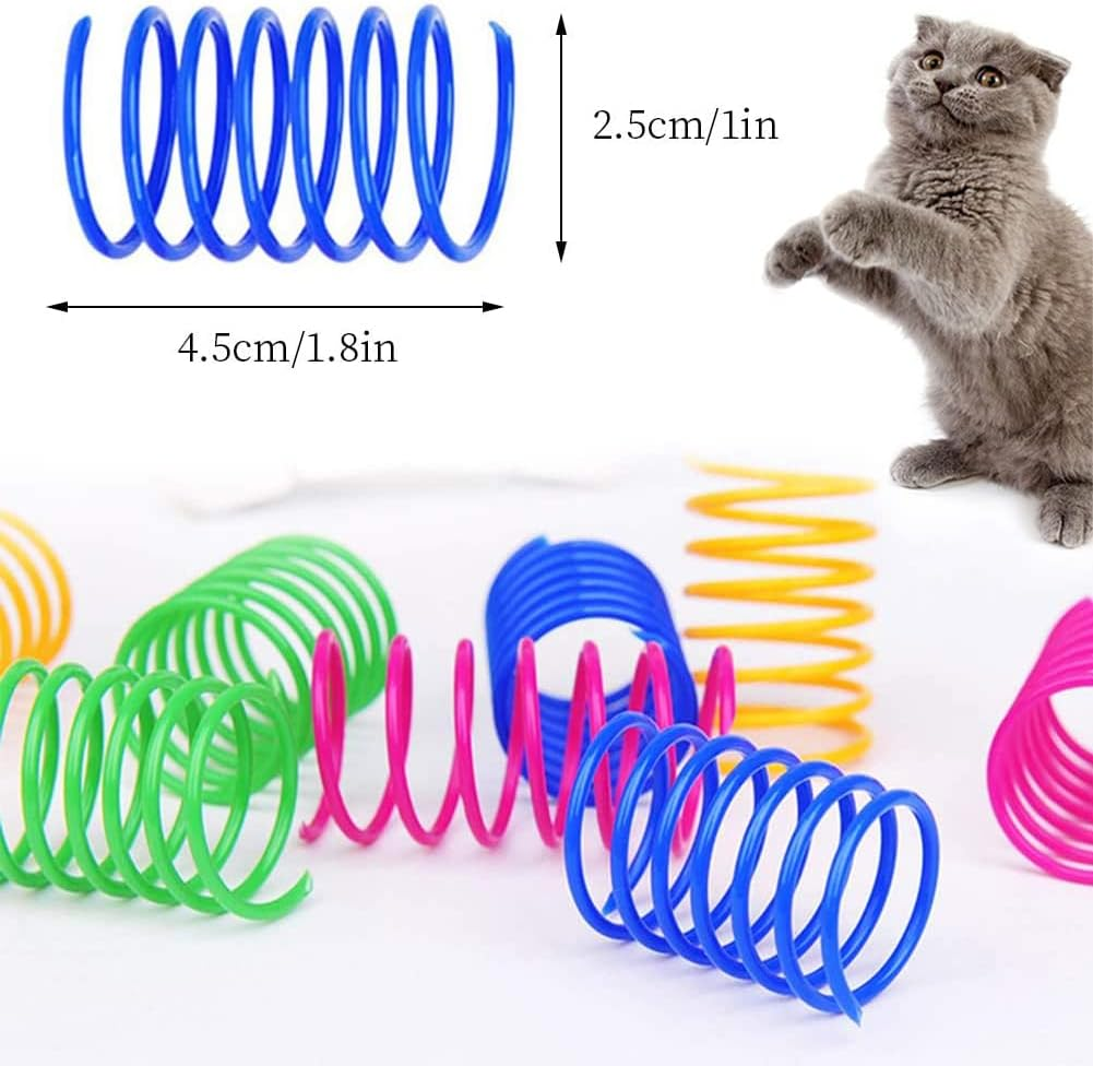 Cat Toy, Cat Spring Toy, Colourful Creative Plastic Spiral Springs Spiral, Interactive Spiral Cat Toy, Plastic Spiral Springs, Spiral Cat Toy, Toy Spiral Springs, 24 Pieces image number 4