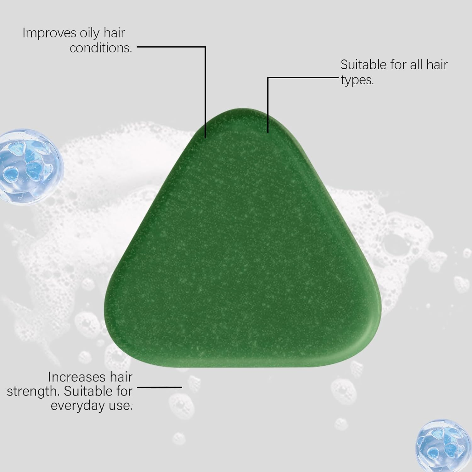 Natural Green Shampoo Bar, Platycladus Orientalis Leaves Soap, Gentle Hair Cleansing & Strengthening for Women and Men, Thickens & Dandruff Hair Care, Promotes Growth, Volumizing (2Pcs) - 2Pcs image number 5