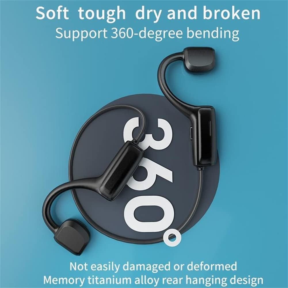 Bone Conduction Headphones, Sport Running Headphones, Bluetooth 5.0 Wireless Sports Headsets, for Running, Hiking, Driving, Bicycling,Red image number 3