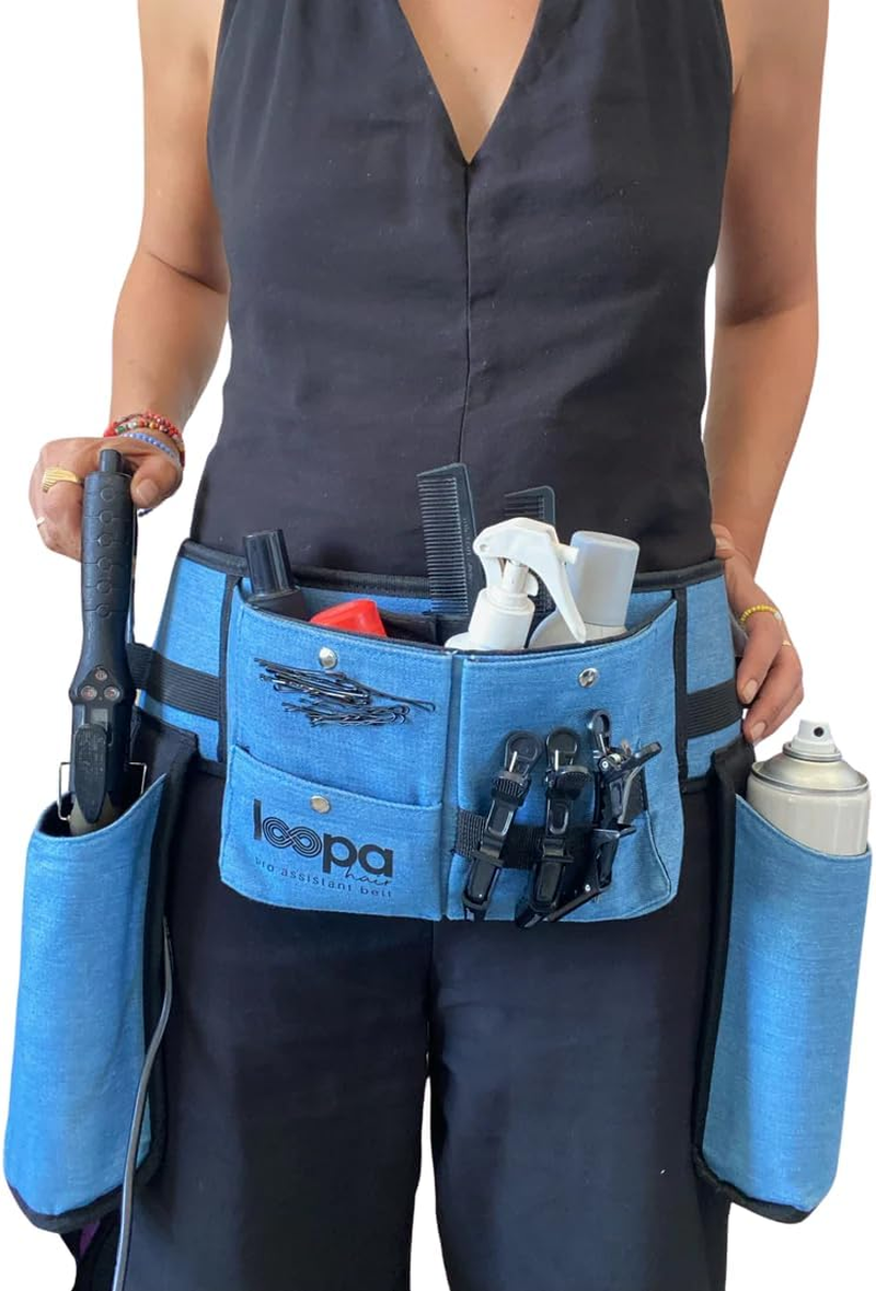 Mobile Hair Stylist & Hairdresser Tool Belt: Organized Storage & Quick Access with Thermal Pocket for Curling Irons, Hair Dryers, & Hairspray &ndash; Perfect for On-The-Go Stylists image number 1
