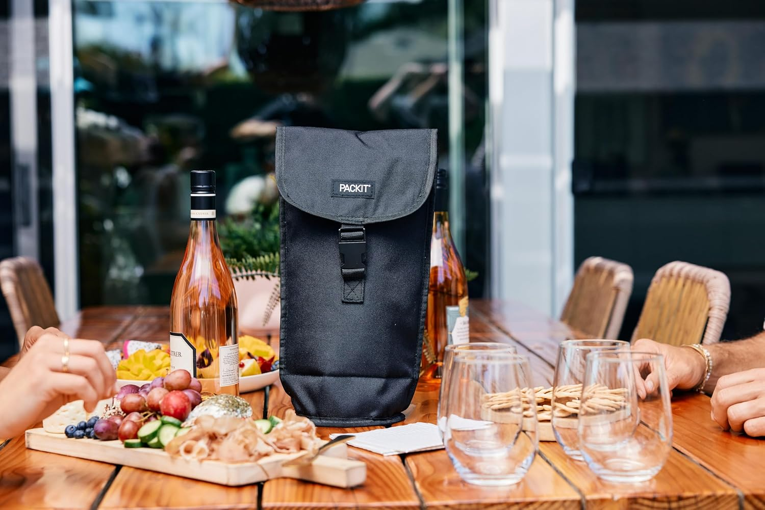 Packit Freezable Wine, Black Bag, Large image number 2