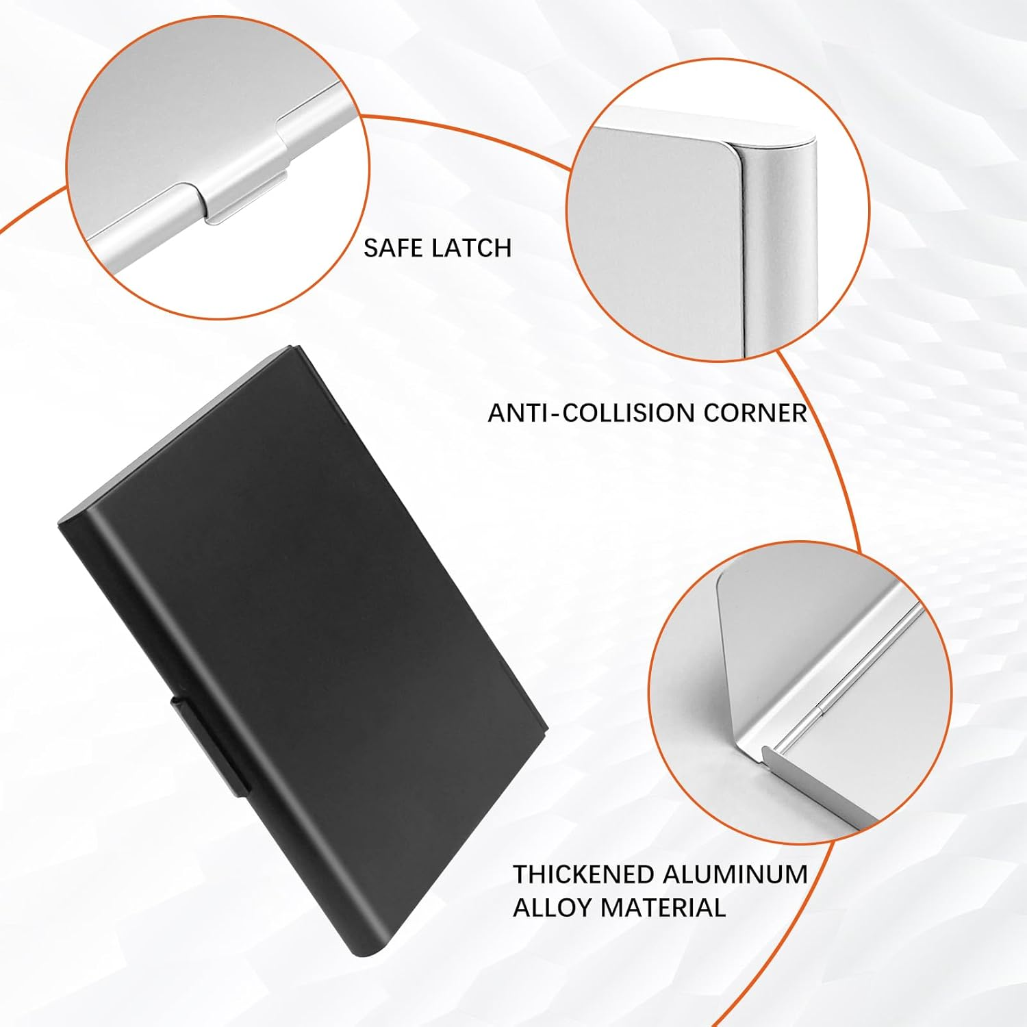 4 Pack Professional Business Card Holder Case Slim,Aluminum,Credit Card Organizer for Men Women, Thin image number 5