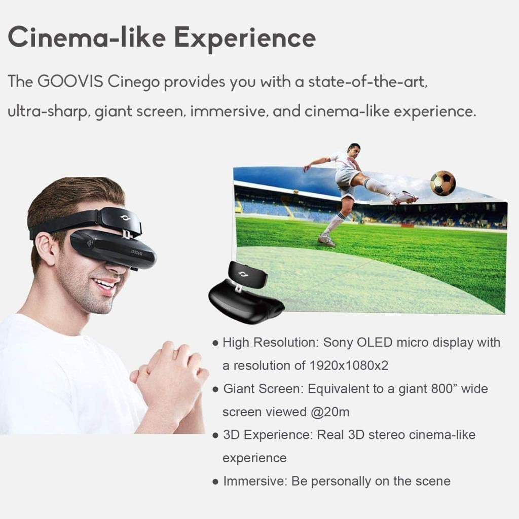 GOOVIS G2 with 1920X1080X2 HD Screen, 3D Theater Goggles Viewer Meta -Universe None VR HMD Monitor Support 4K Blue-Ray,Connected to Various Media Sources Directly