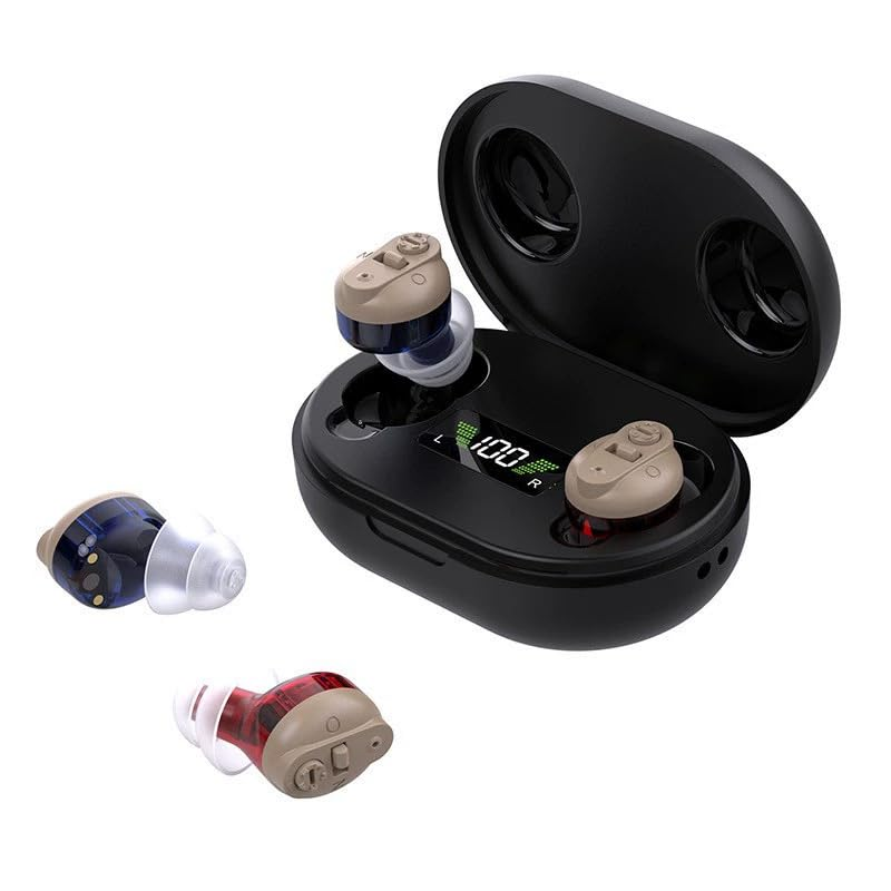 Hearing Aids for the Elderly, Invisible Sound Amplifier, Digital Display, Rechargeable Compartment