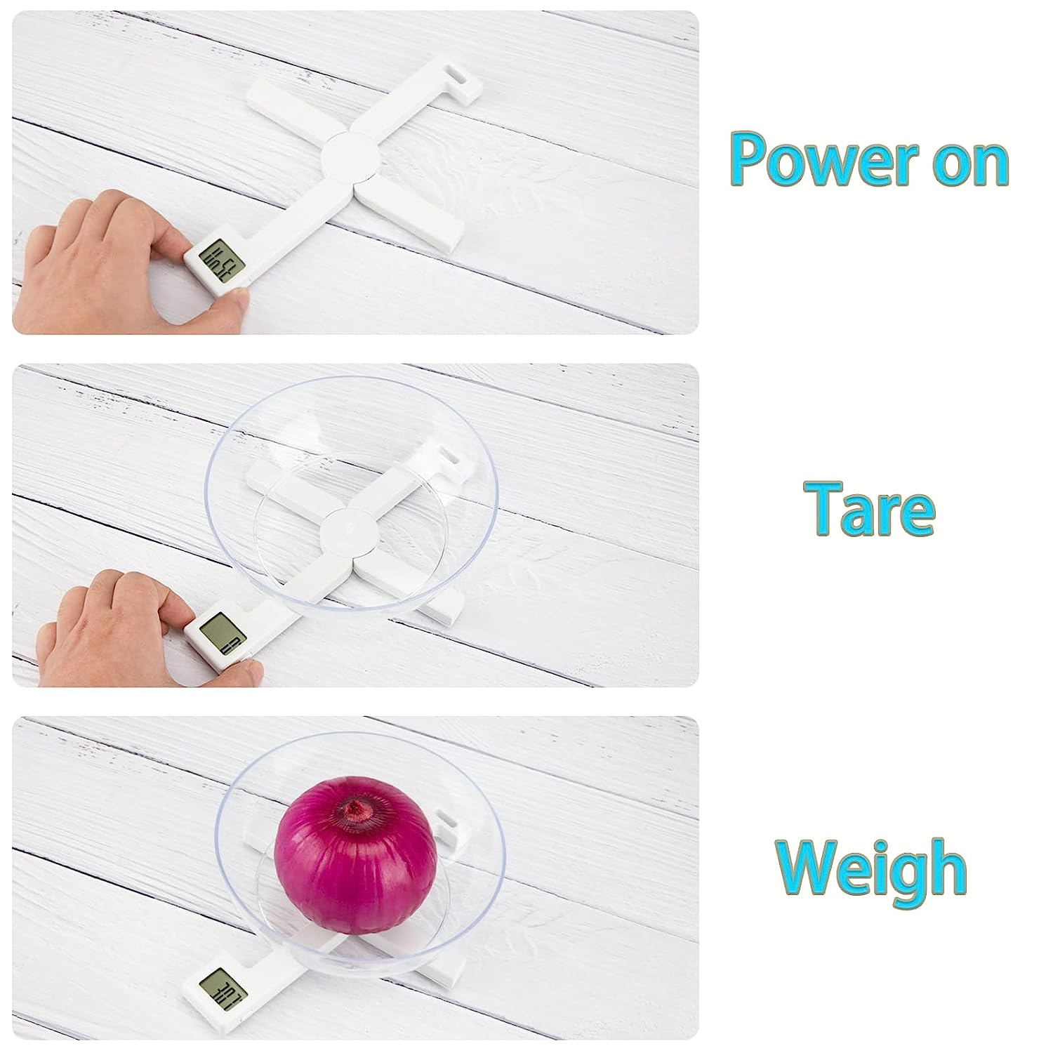 Folding Digital Kitchen Scale, Highly Accurate Compact Small Scale with LCD Display, Portable Travel Scale Multiple Units Supported for Measuring Intake of Healthy, White image number 6