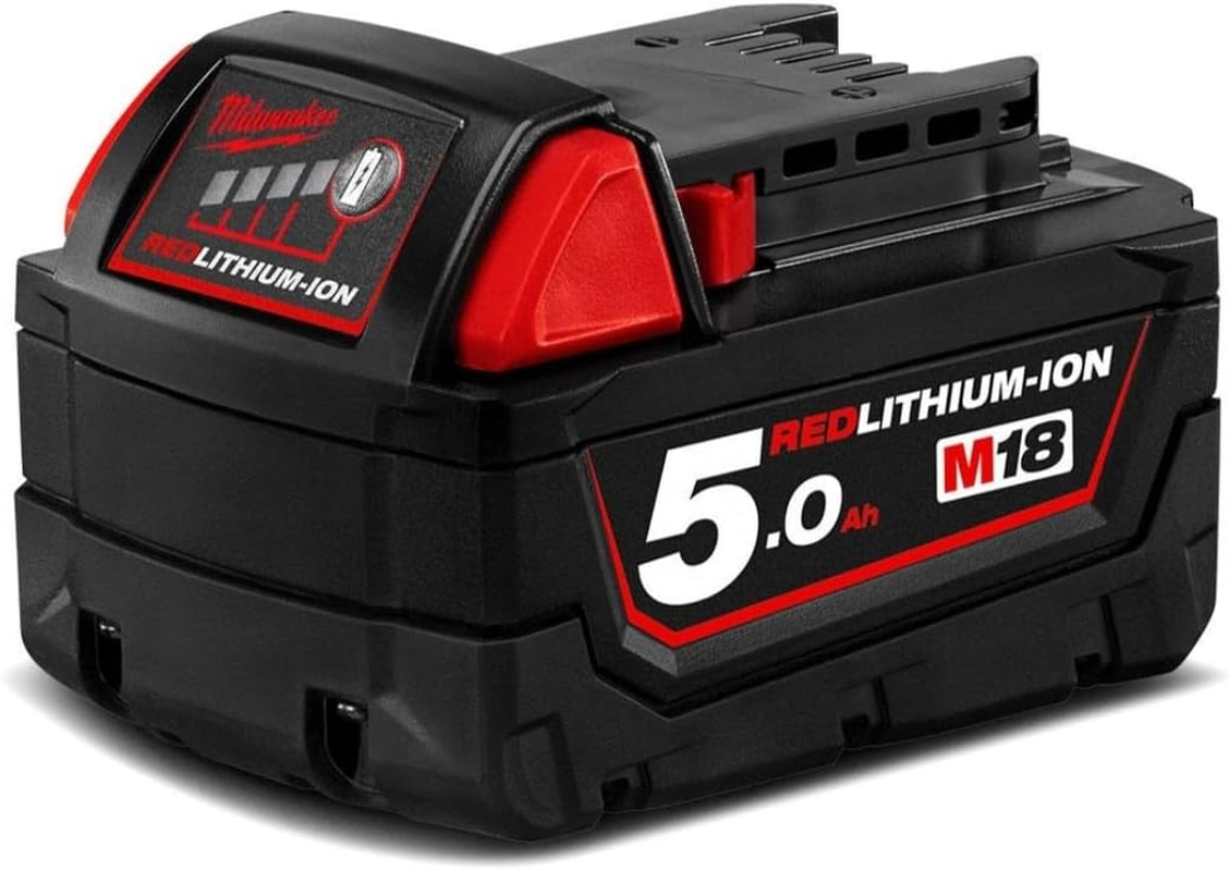 M18 B5 REDLITHIUM-ION&trade; Slide Battery Pack 18V 5.0Ah Li-Ion, Black