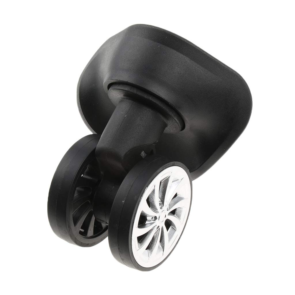 B Baosity 2 Pieces Suitcase Luggage Wheels Replacement Swivel Mute Casters for Trolley Black image number 2