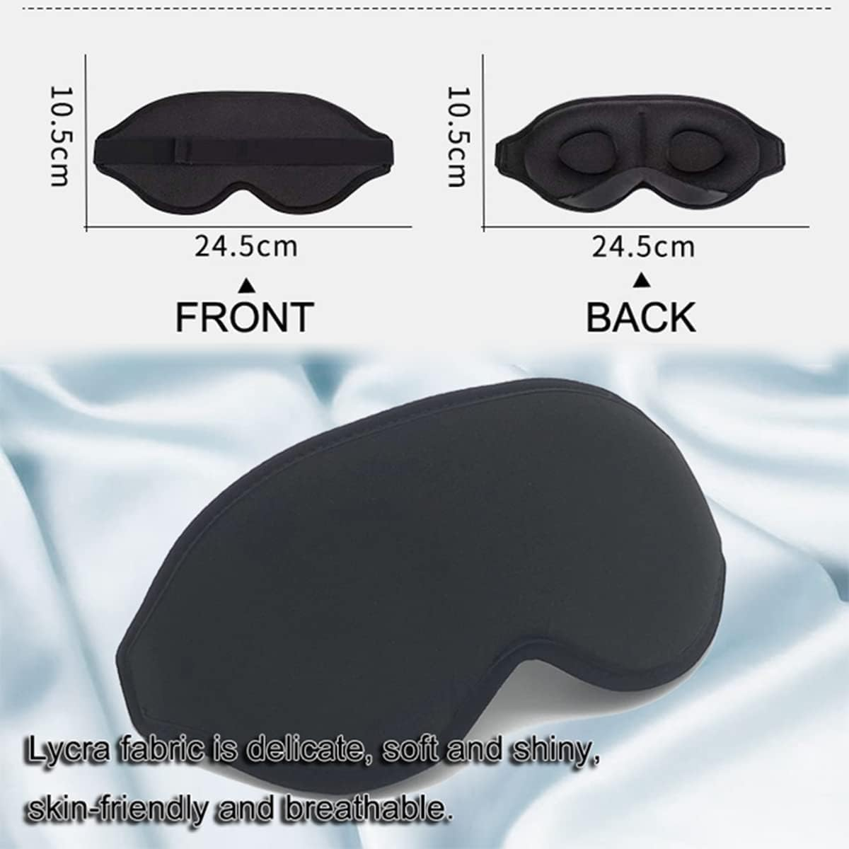 Sleep Eye Mask for Men Women,3D Contoured Cup Sleeping Mask & Blindfold,Concave Molded Night Sleep Mask,Block Out Light,Eye Mask with Adjustable Strap,Breathable & Soft for Sleeping,Yoga,Traveling image number 4