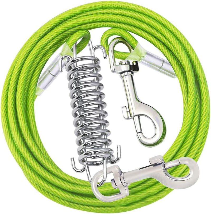 Tie Out Cable for Dogs | Long Dog Leash for Yard and Camping - Heavy Duty Dog Lead for Large Dogs up to 250 Lbs | Yard Lead for Dog Training