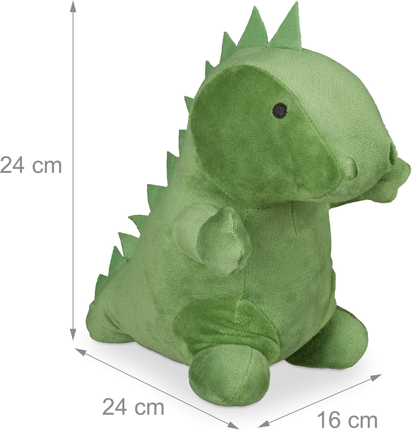 Relaxdays Dinosaur Door Stop Fabric Filled with Sand for Floor Interior Heavy Duty Decorative Door Bag Animal H X W X D 24 X 16 X 24 Cm Green image number 4