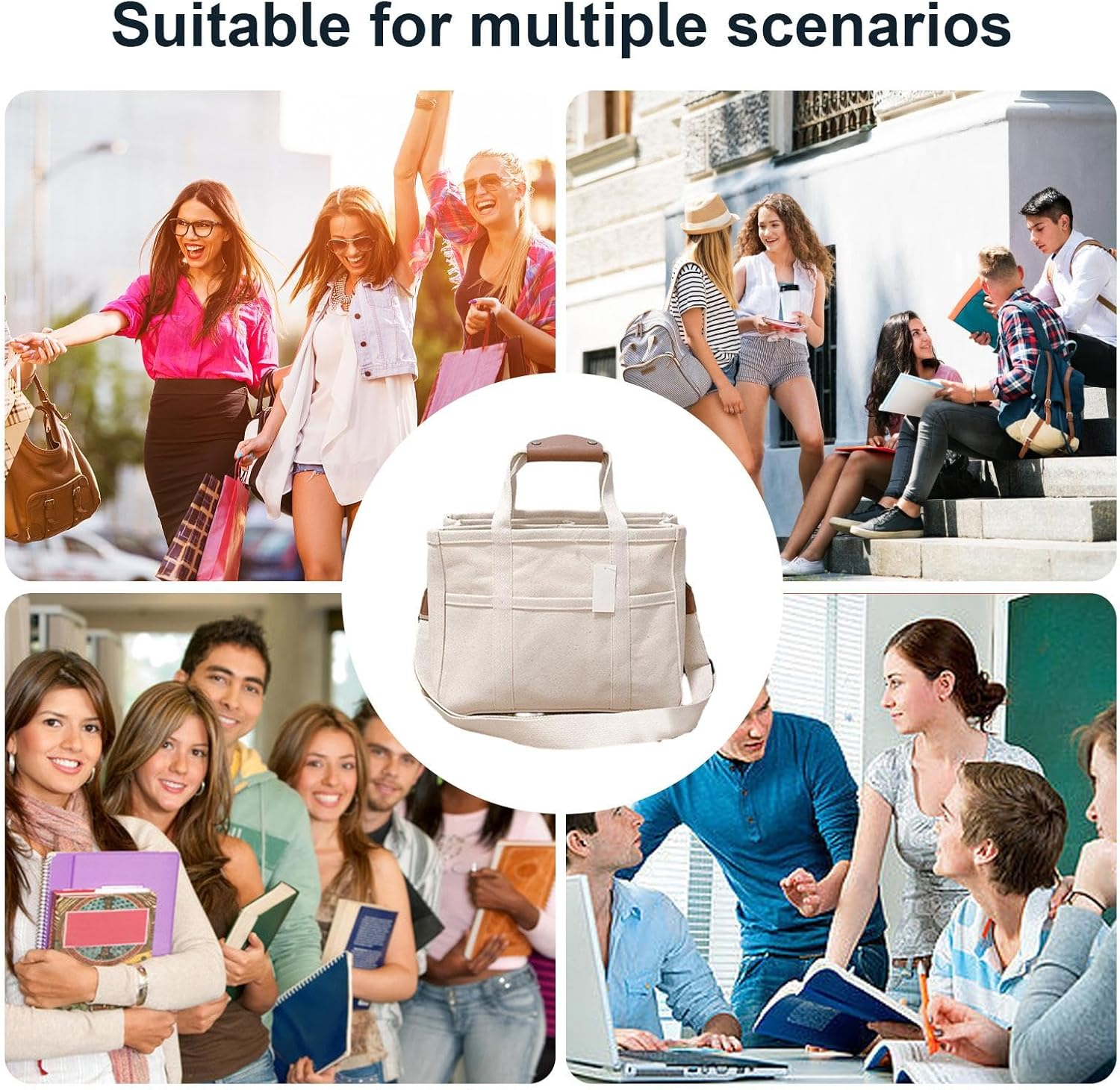 Diaper Tote Bag, Shoulder Bucket Bag, Portable Baby Travel Bag Handbags, Multifunctional Tote Bag, Canvas Baby Travel Bag Handbags, Detachable Tote Bag Nappy Bag with Adjustable Shoulder Strap For image number 5