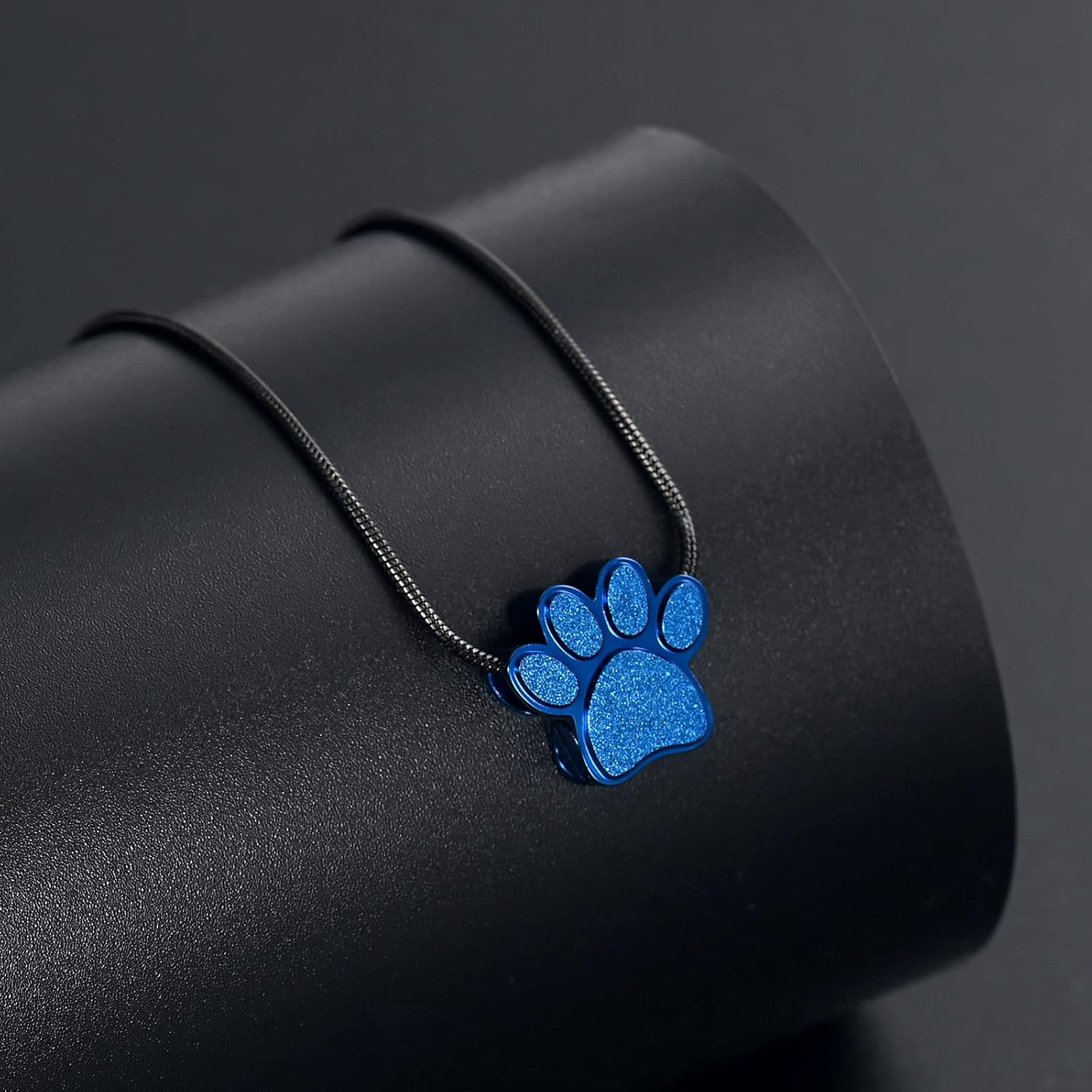 Paw Print Urn Necklace for Ashes Pet Paw Cremation Jewelry Ashes Necklace Keepsake Memorial Jewelry for Pet/Dog'S/Cat'S Ashes Pendant Gifts for Men/Women