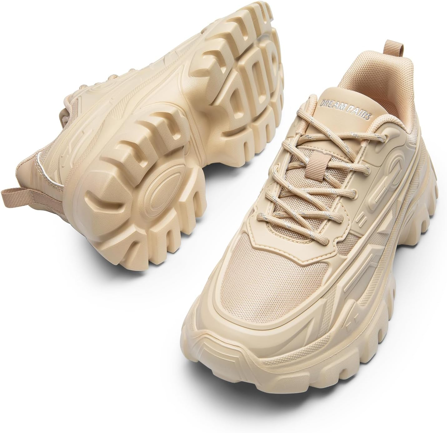 DREAM PAIRS Chunky Fashion Sneakers for Women, Women'S Platform Lace-Up Comfortable Sneakers image number 5