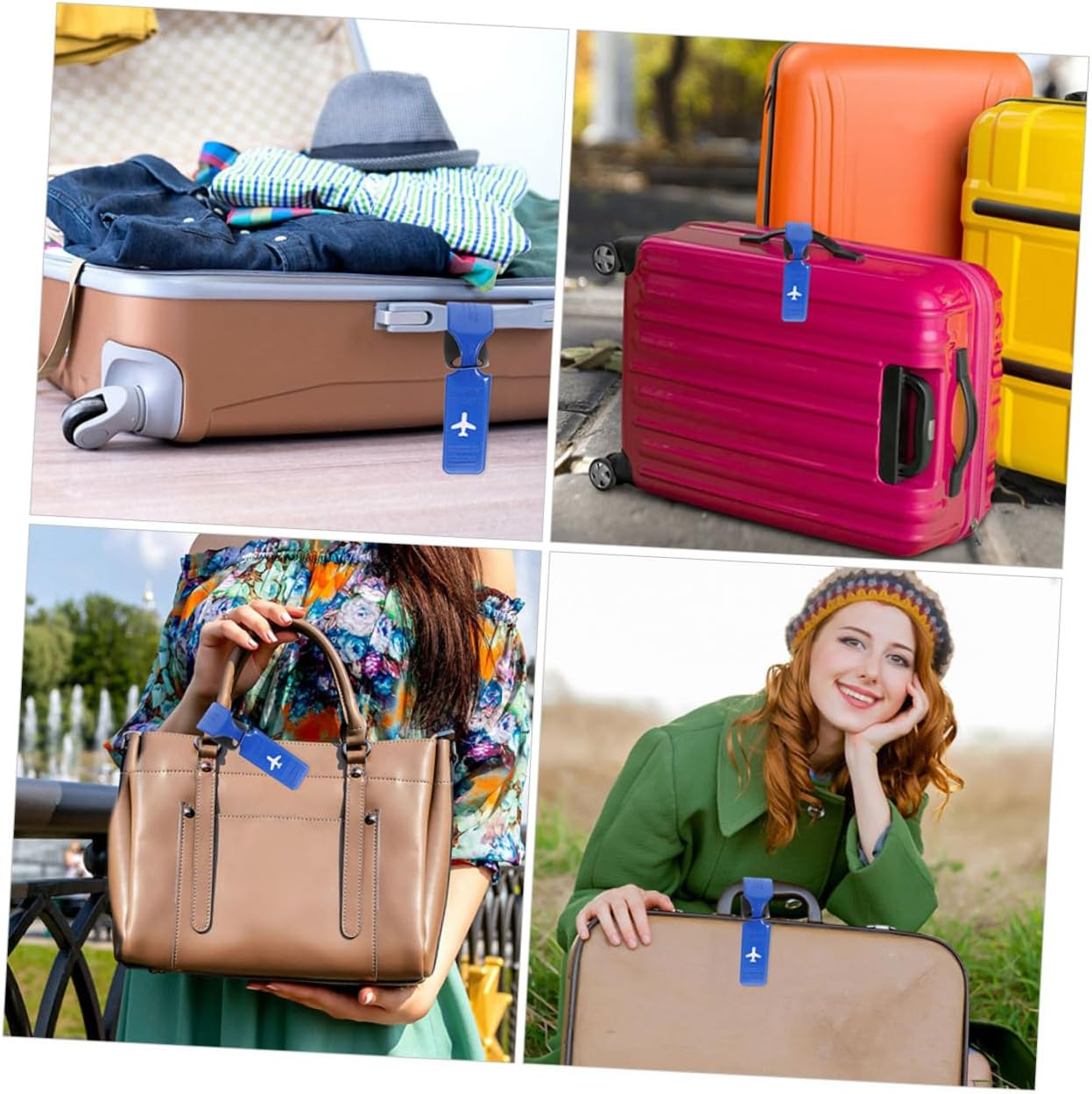 LIGIGWASH 2Pcs Travel Accessories Plastic Luggage Tags Suitcase Tag for Airplane image number 4