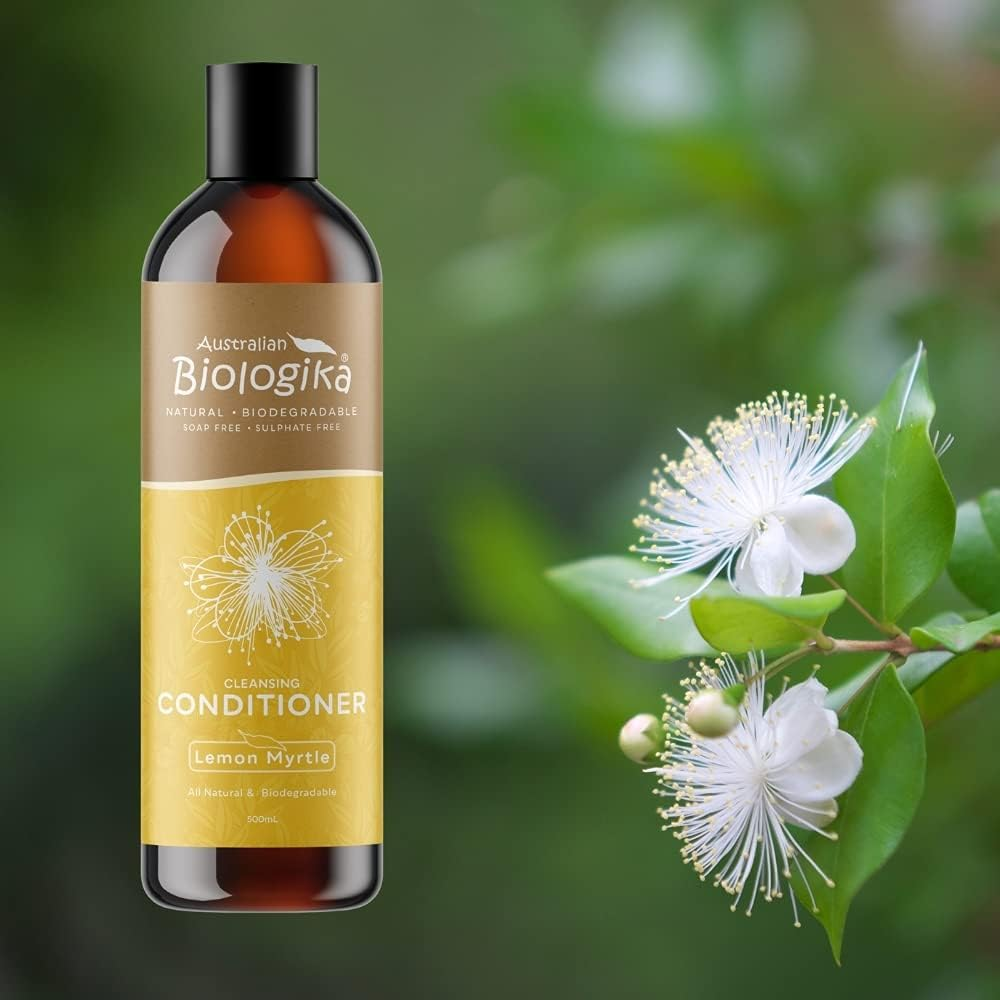 AUSTRALIAN ORGANIC BIOLOGIKA Lemon Myrtle Conditioner for Oily Hair 500 Ml, 500 Milliliters, Clear/Black image number 2