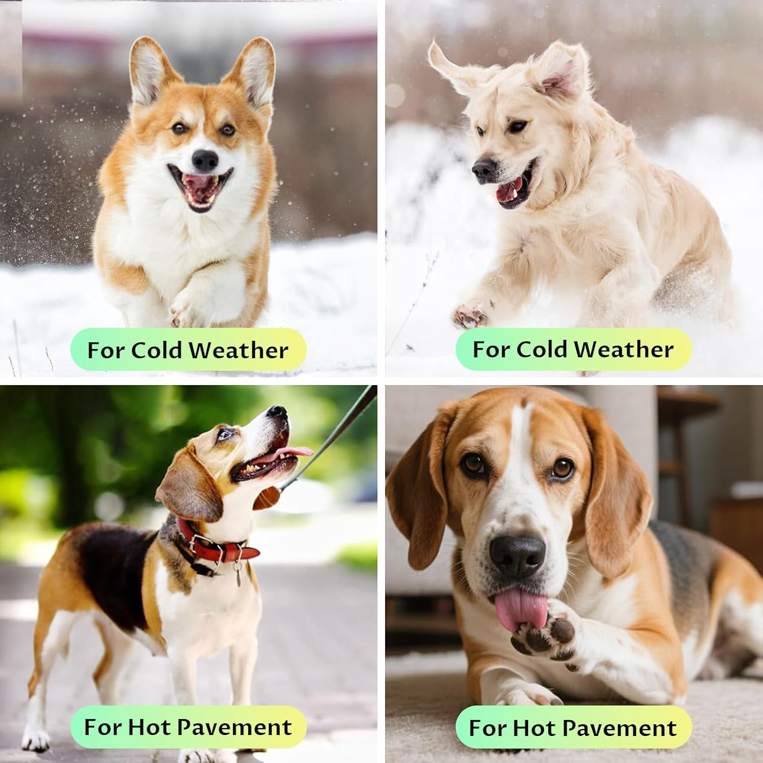 Velmoriah Dog Socks to Prevent Licking Paws, Non-Slip Dog Socks for Hardwood Floors, Comfortable Paw Protectors Dog Booties Shoes for Hot Pavement and Winter (S) image number 3