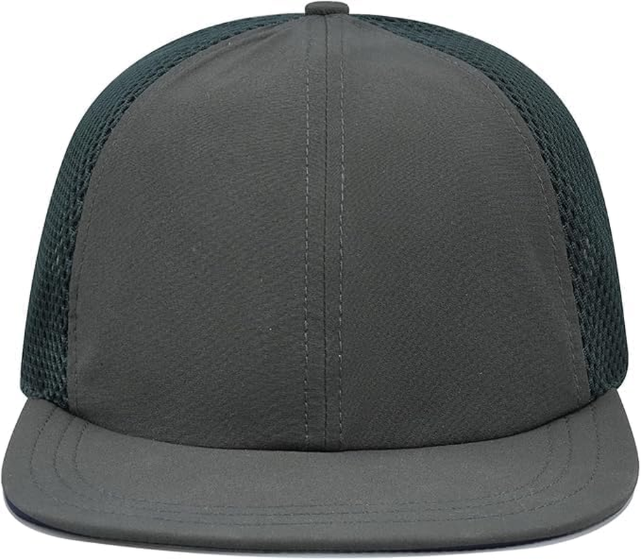 Lightweight Baseball Cap Mesh Back Breathable Flat Bill Trucker Cap Cooling Sport Caps Soft Top Running Hat Snapback image number 5
