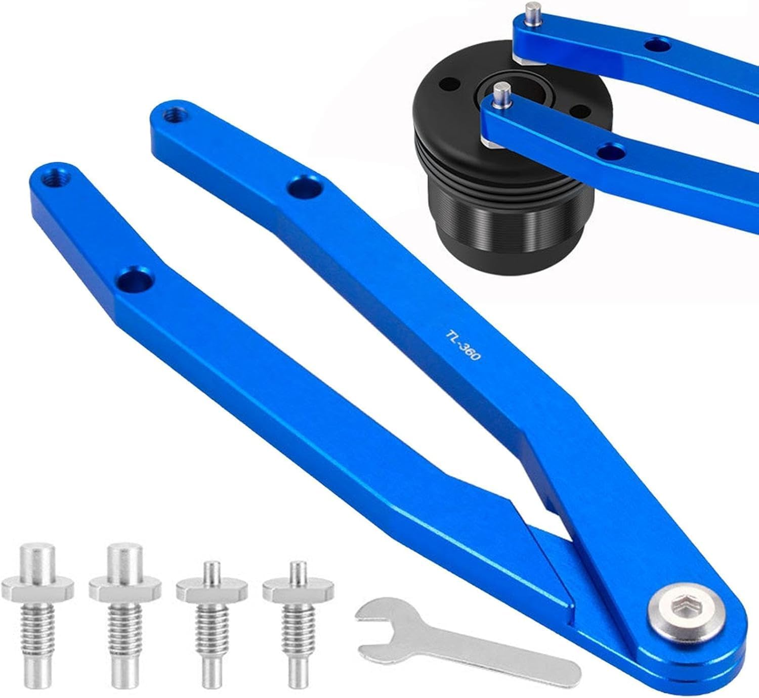 Pin Spanner Wrench Set,Double-Headed Aluminum Alloy Bike Wrench for Shock Absorber Repair and Cycling Maintenance in Home Garage image number 1