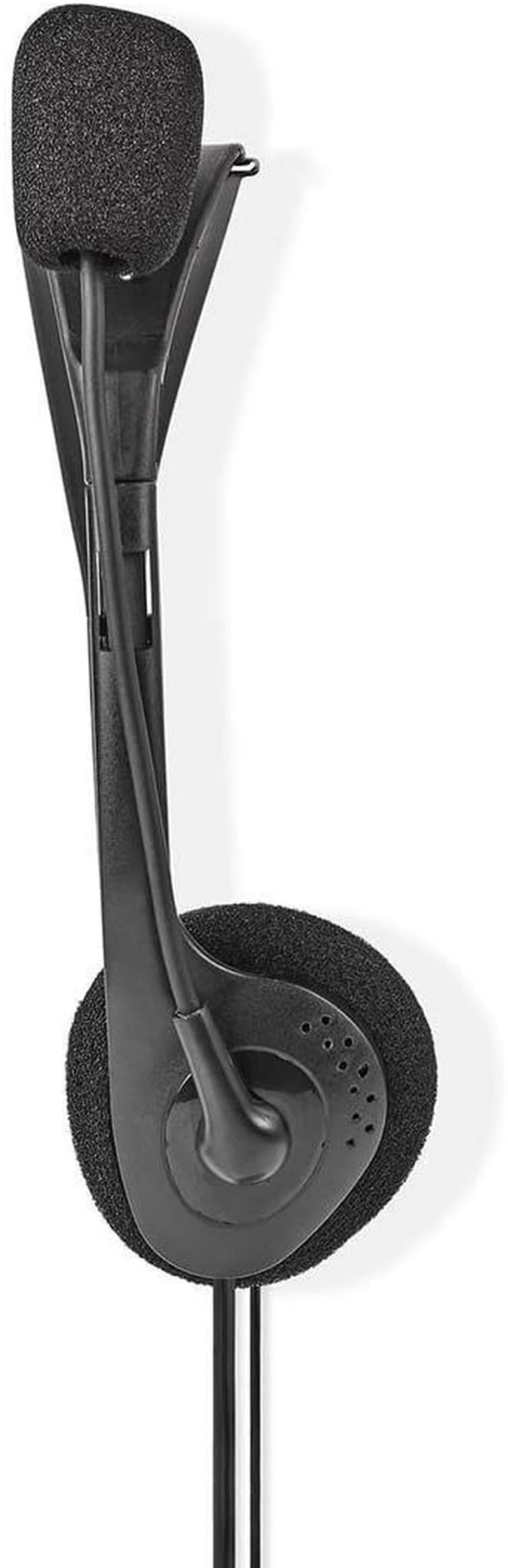 Nedis PC Headset On-Ear with Microphone & 2X3.5 Mm Input, Black image number 1