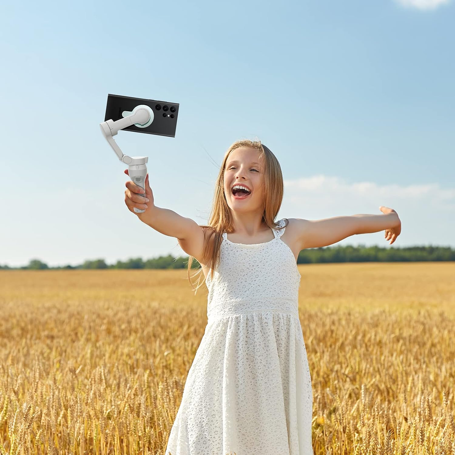 Cloudvalley Magnetic Base Phone Clamp Holder, Designed for DJI OM Mobile OM 7P/7/6/5/4/4 SE Smartphone Gimbal Stabilizer, for DJI OM Magsafe Accessories, Metallic Silver image number 4