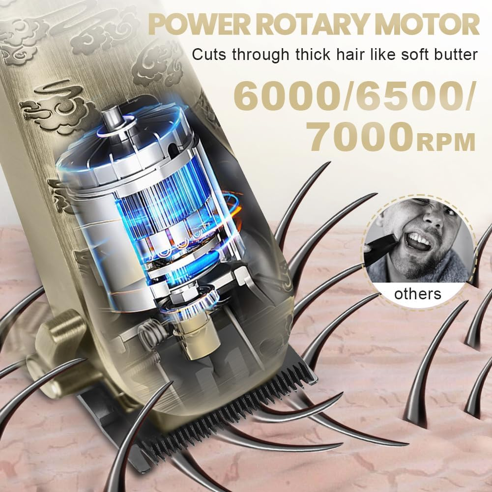 Alaoo Hair Trimmer for Men + Hair Trimmer Kit, USB Rechargeable Hair Cutting Set with LCD, Care Set, Waterproof, Rechargeable, Ideal Gift for Men image number 2