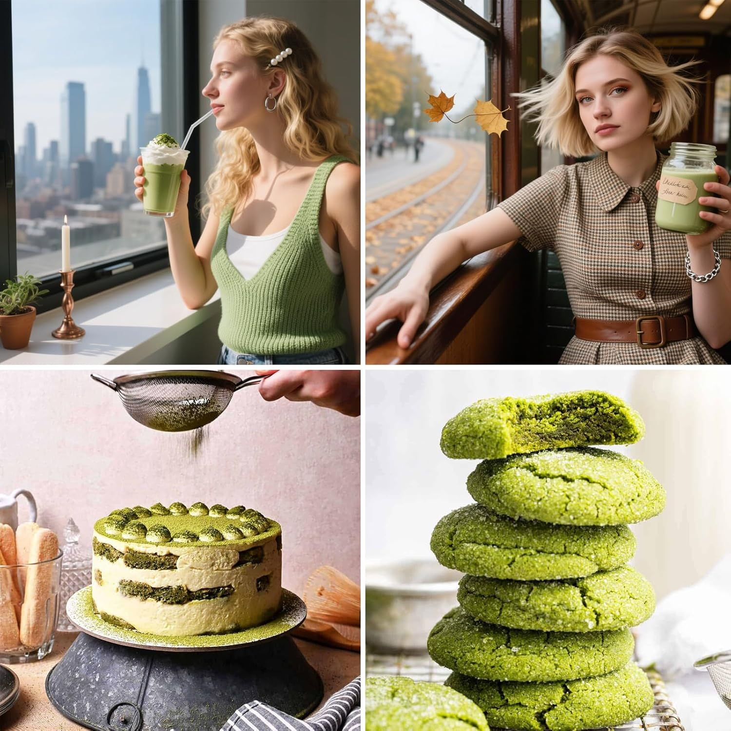 Matcha Tea Set &ndash; 8 Pcs Japanese Matcha Ceremony Kit with Matcha Bowl with Spout, Whisk (Chasen), Scoop (Chashaku),Spoon, Sifter, Tea Cloth (Chakin), Chasen Holder, Ceramic Stand for Scoop - Blush Sakura image number 3