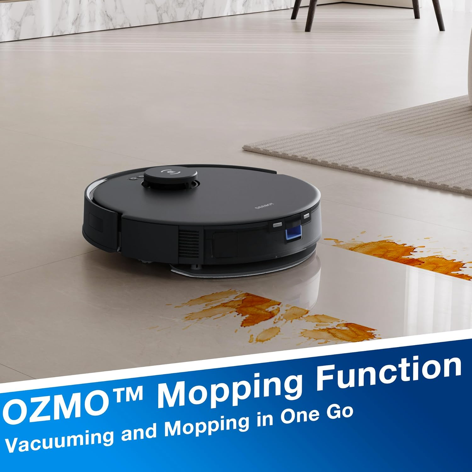 ECOVACS DEEBOT N20 Robot Vacuum Cleaner and Mop,8000Pa Strong Suction, Zerotangle Brush, 300 Minutes Runtime,Truemapping Intelligent Path Planning