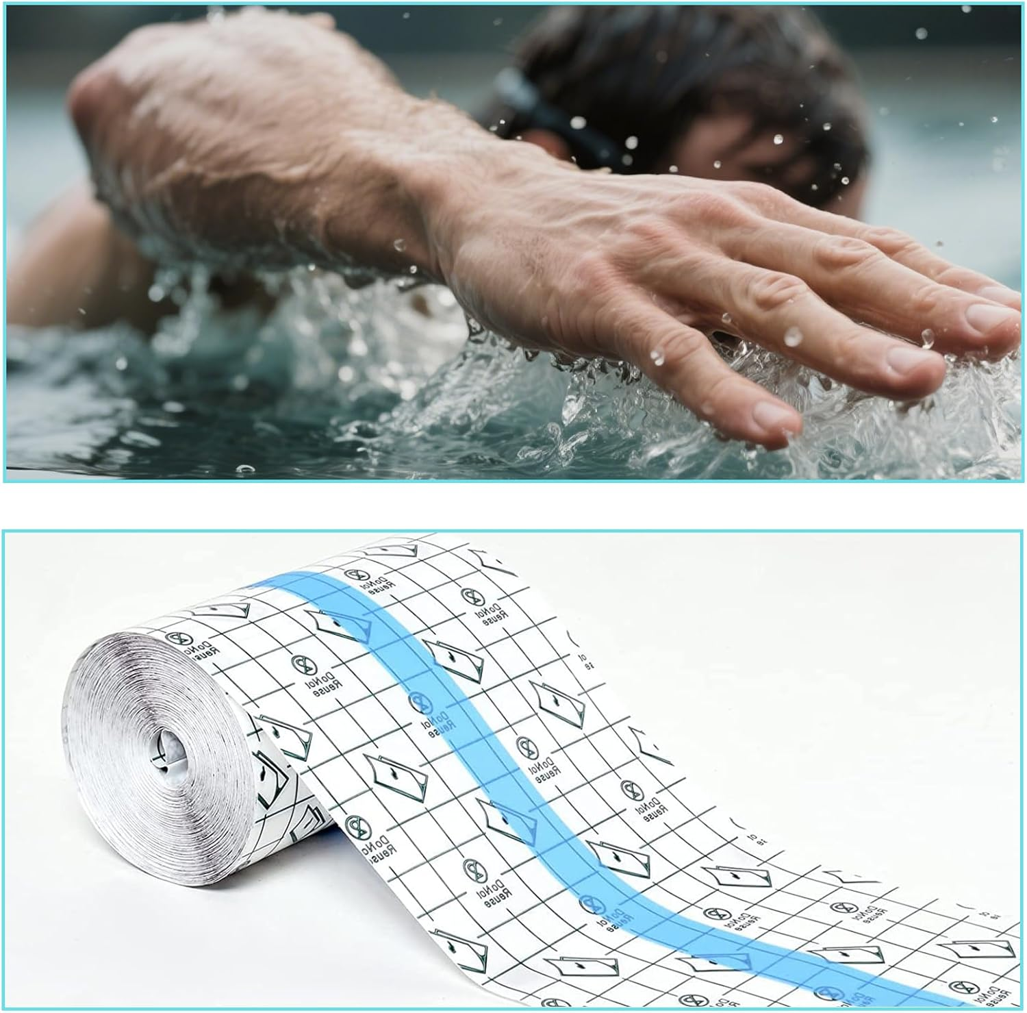 Jeyzuroa 2 Pack Hydrocolloid Bandages & Scar Tape, Adhesive Film - Breathable Skin Protection Bandage for Tattoo Aftercare & Scar Management, Healing & Protection (20Cm X 1M & 15Cm X 5M) image number 3