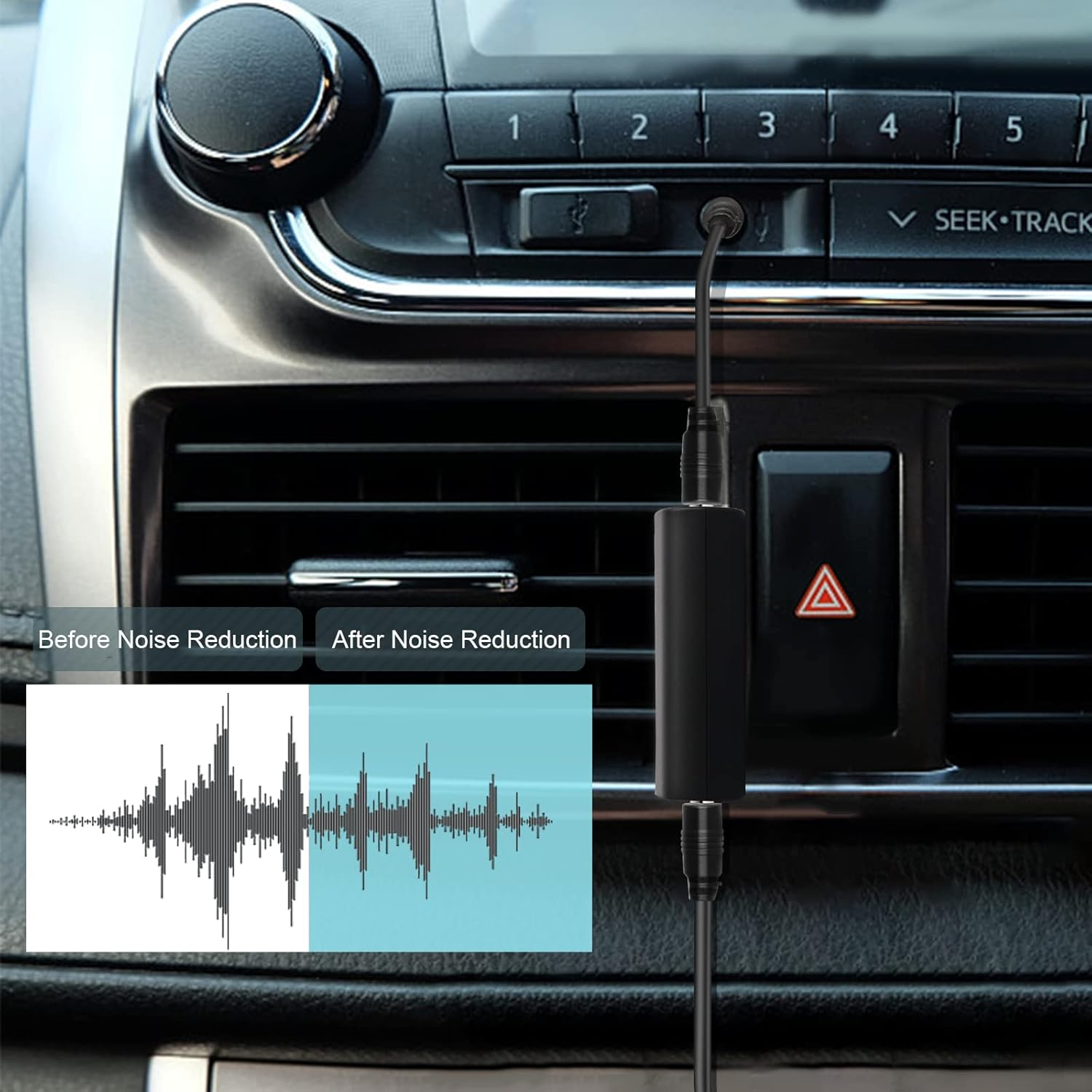 2 Packs Ground Loop Noise Isolator for Car Audio/Home Stereo System, Ground Loop Isolator with 3.5Mm Audio Cable