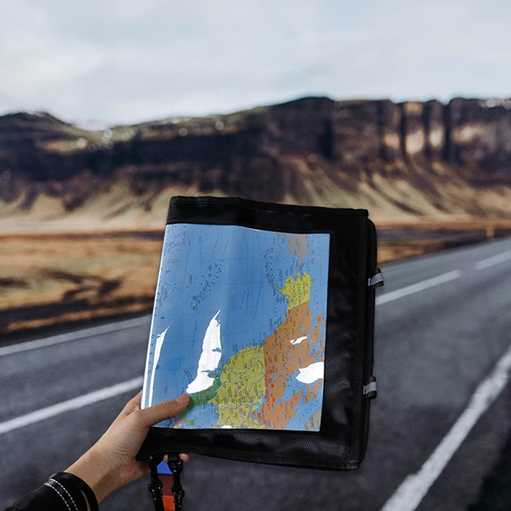 Sagasave Waterproof Map Holder, Waterproof Cover Clear TPU Case Camping Accessories Large Pouch Bag for Outdoor, Hiking, Kayaking image number 5