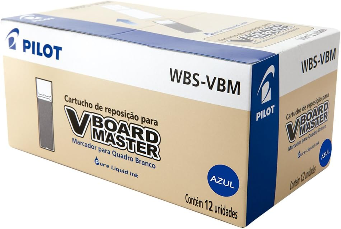 Pilot Refill for V Board Master Marker Bullet/Chisel Tip - Black, Box of 12 - Black image number 3