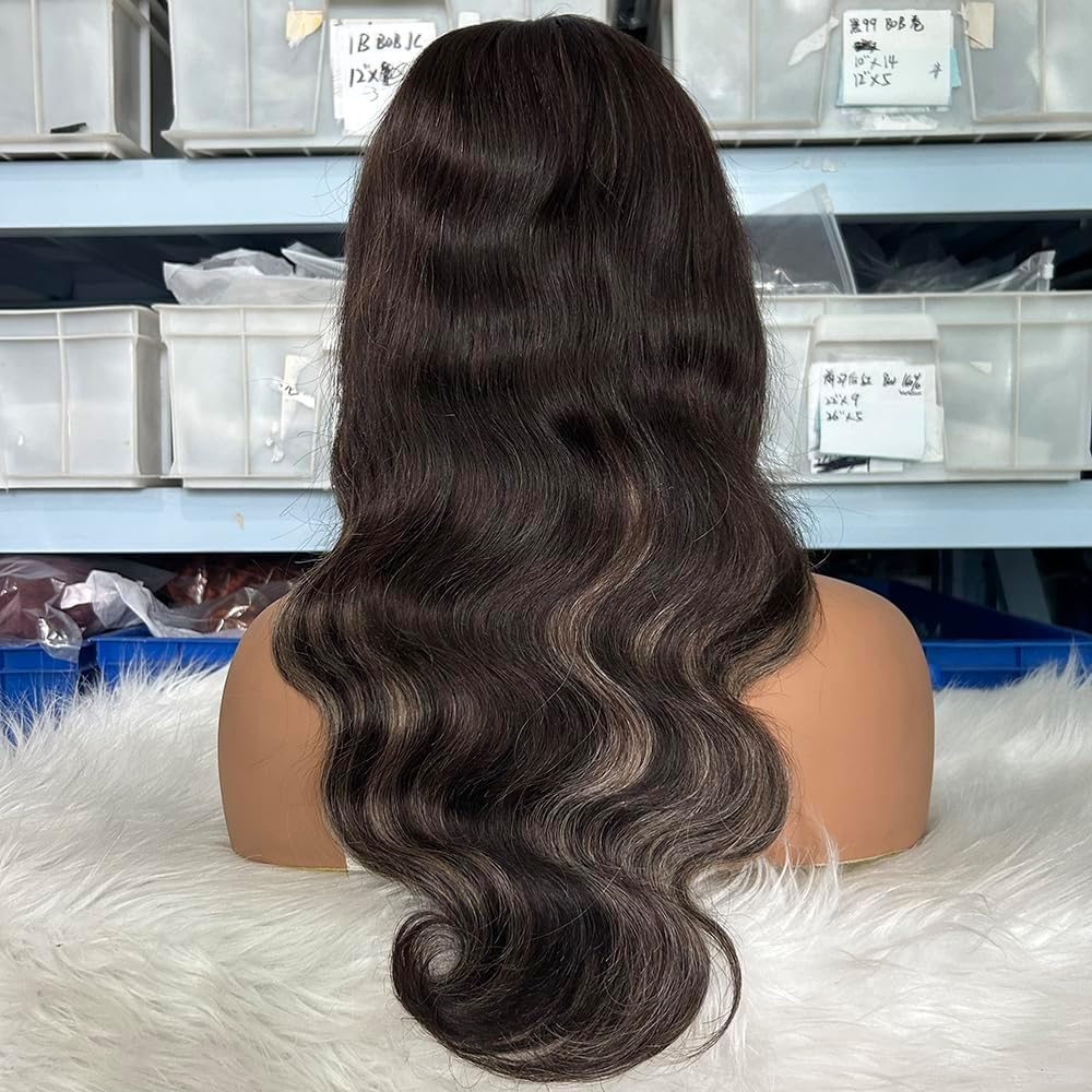 13X6 Front Wig, High Reflex Lace Front Wig, Pre Drawn Human Hair, 180 Density, Ash Blonde, Wavy Human Hair Wigs image number 2