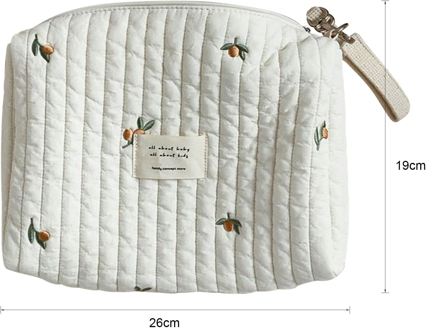 Stroller Organizer Bag - Baby Stroller Storage Diaper Changing Bag - Cotton Zipper Mommy Pouches with Hook Cute Carry Purse for Toys Women Travel - C: Tulip image number 2