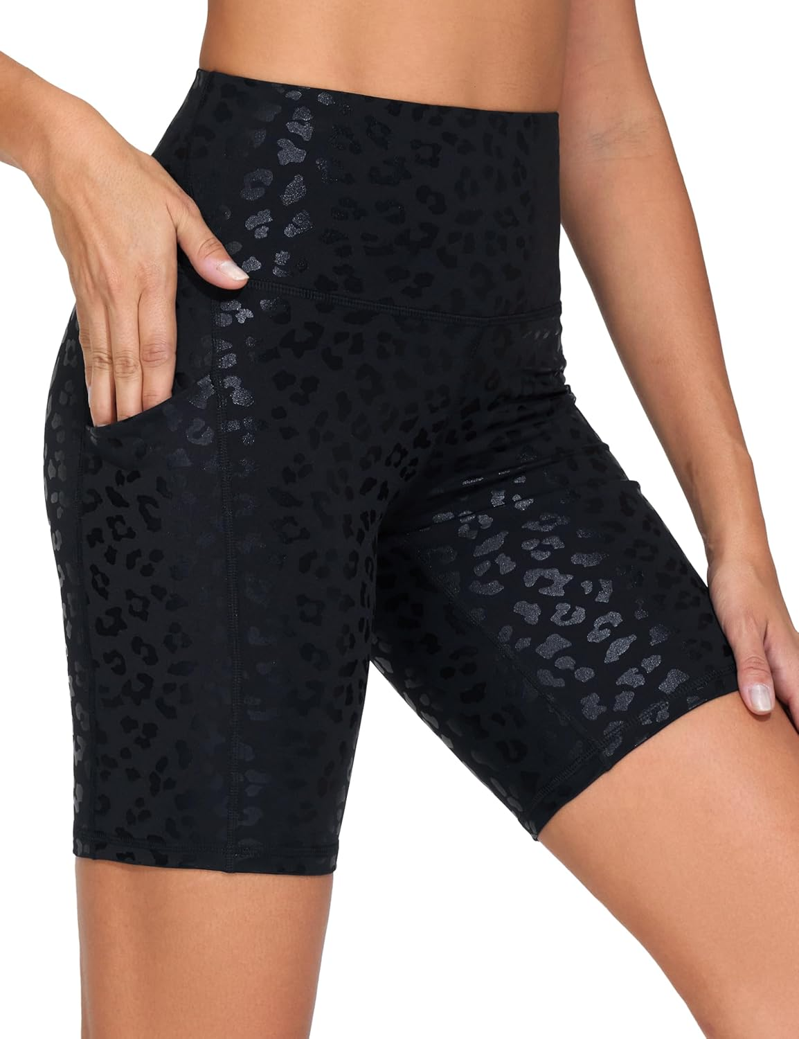 THE GYM PEOPLE Women'S High Waist Workout Shorts Stretchy Tummy Control Yoga Biker Running Shorts with Pockets