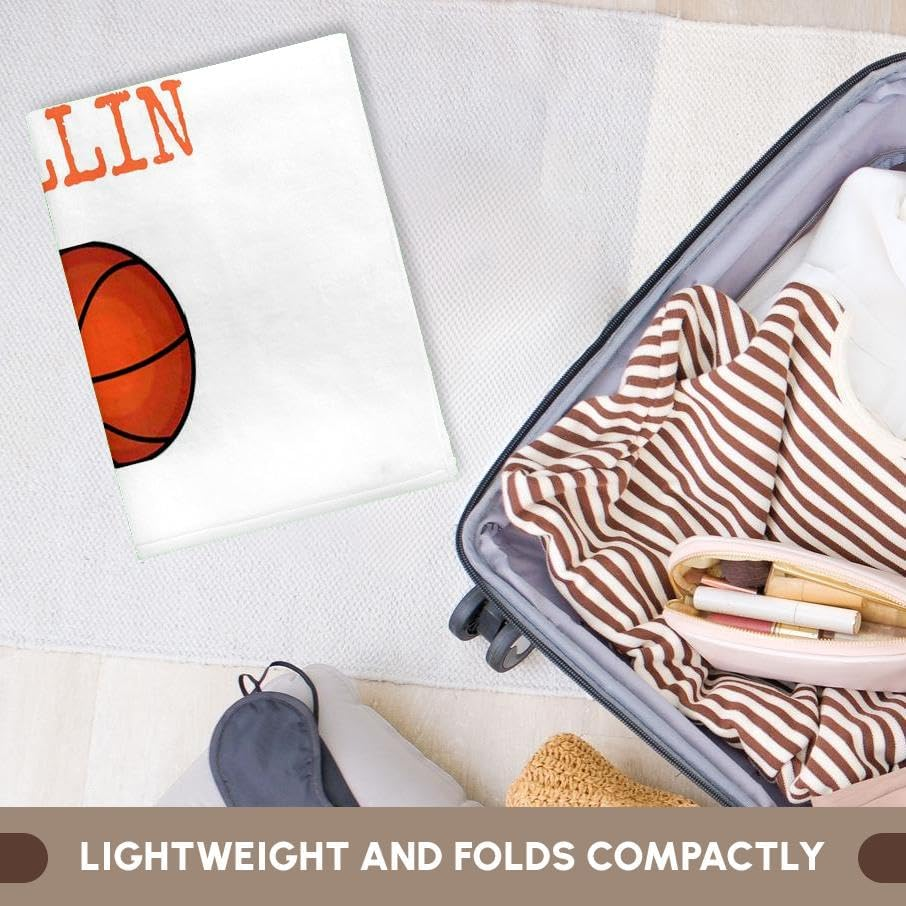 3D Rose Every Day Im Ballin Basketball Picture Orange Lettering TWL_172351_1 Towel, 15" X 22", Multicolor image number 4