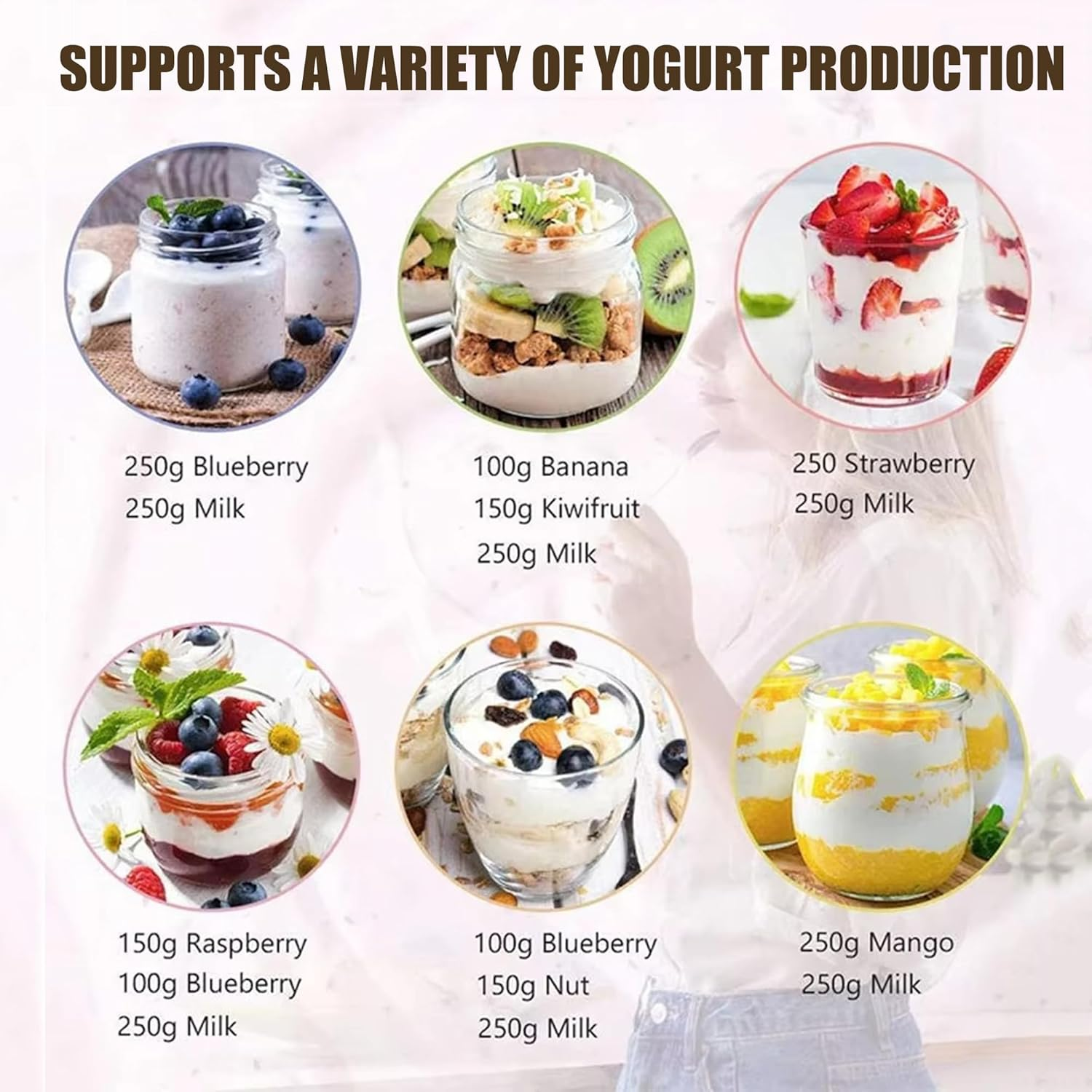 Yogurt Maker, Automatic Digital Yogurt Maker Machine with Adjustable Temperature & Time Control, Stainless Steel Cheese Maker, Fruit Wine Maker with LCD Display(Au Plug) image number 6